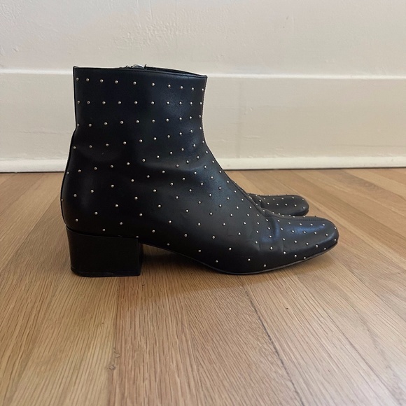 Saint Laurent "Babies" studded black ankle boots - Picture 1 of 6